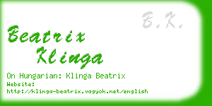 beatrix klinga business card